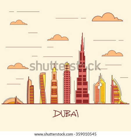 Hong Kong City Line Art Vector Stock Vector 609758045 - Shutterstock