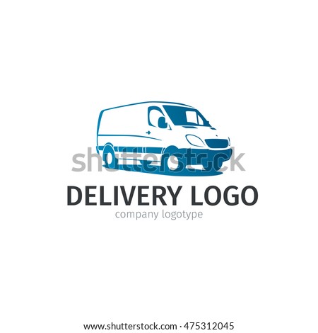 Car repair or delivery service label. Vector logo design template.
