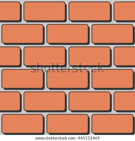 Seamless Texture Cartoon Brick Wall Stock Vector 235664965 - Shutterstock