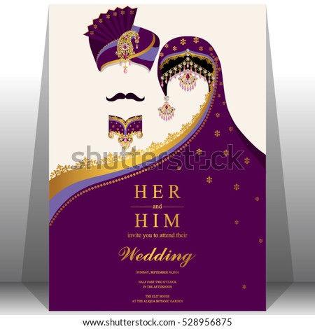 Wedding Card Template Stock Images Royalty Free Images Vectors Shutterstock Save The Date Indian Wedding Templates Free