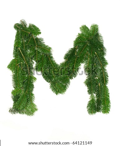 Christmas Letter M Tree Stock Photos, Christmas Letter M Tree Stock ...