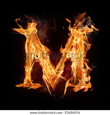 Stock Images similar to ID 85391185 - fire burning letter 