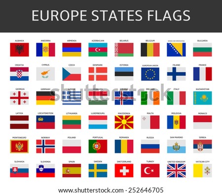 List All European Country Flags Stock Illustration 163301906 - Shutterstock