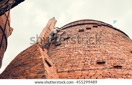 23 Jun 2016: Traditional brick oven (brick kiln) in Sadec, Dong Thap province, Vietnam