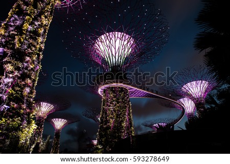 Garden By The Bay Fireworks gardensthe bay singapore stock images, royalty-free images Garden By The Bay Fireworks gardensthe bay singapore stock images, royalty-free images