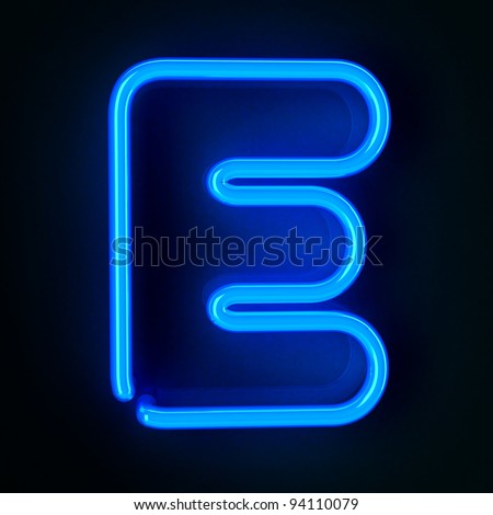 Blue Neon Signs All Letters Alphabet Stock Illustration 139526192 ...