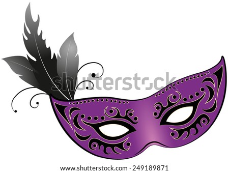 Beautiful Background Two Carnival Theatrical Masks Stock Vector