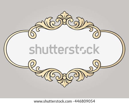 Download Vector Vintage Border Frame Logo Engraving Stock Vector ...
