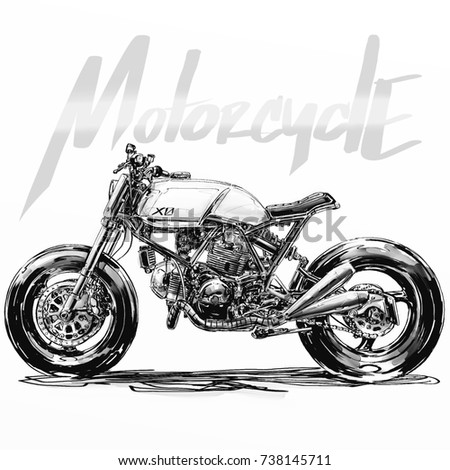 Motorcycle Sketch Ink Stock Images, Royalty-Free Images & Vectors ...