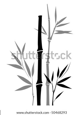 Black White Bamboo Stock Vector 48929968 - Shutterstock