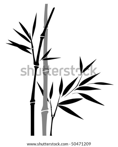 Black White Bamboo Stock Vector 48929968 - Shutterstock