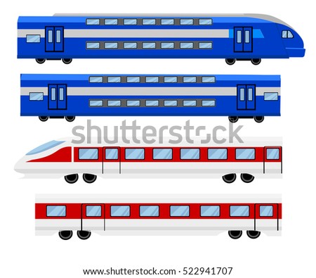 Passenger Train Vector Travel By Train Stock Vector 522941707 ...