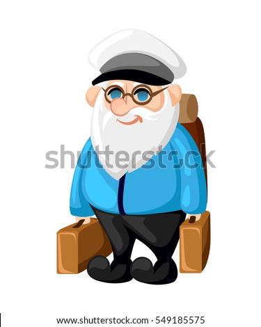 Ship Captain Uniform On Sea Cartoon Stock Vector 549185845 - Shutterstock