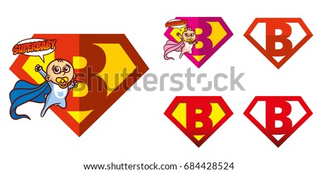 Super Hero Logo Letter B Superhero Stock Vector 684428524 - Shutterstock