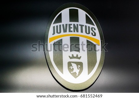 KUALA LUMPUR, MALAYSIA - JULY 11, 2017: Juventus Football Club is a professional Italian football club in Turin, Piedmont, founded in 1897.