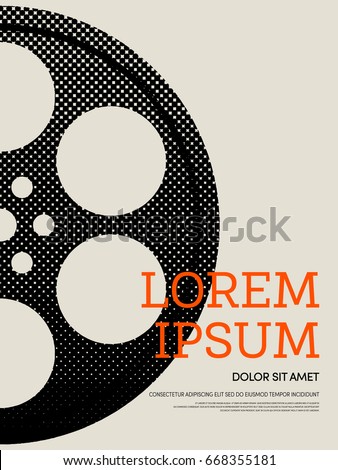 Abstract movie and film modern retro vintage poster background vector illustration