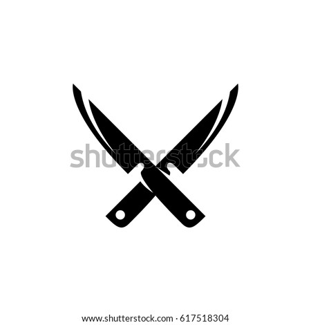 Crossed Knives Icon Vector Logo Illustration Stock Vector 617518304 ...