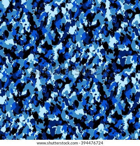 Blue Camouflage Pattern Background Stock Illustration 394476724