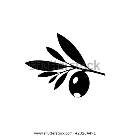 Vector Olive Branches Silhouette Isolated On Stock Vector 114731491 ...