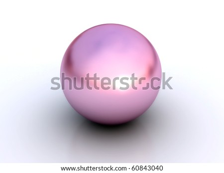 Pink pearl isolated on white
