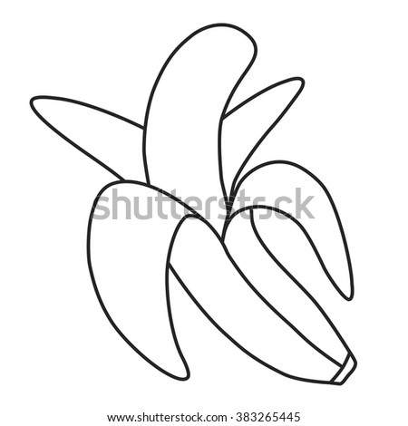 Vector Black Banana Icon On White Stock Vector 187405253 - Shutterstock