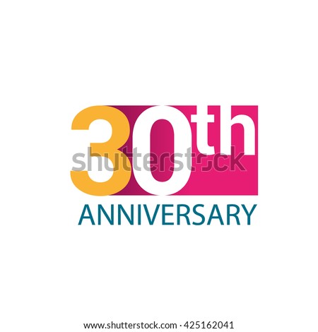 30 Years Birthday Design Greeting Cards Stock Vector 575898409 ...