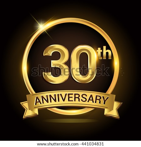 30 Years Golden Anniversary Logo Celebration Stock Vector 519273652 ...