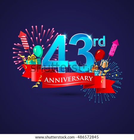  43rd  Anniversary  Stock Images Royalty Free Images 