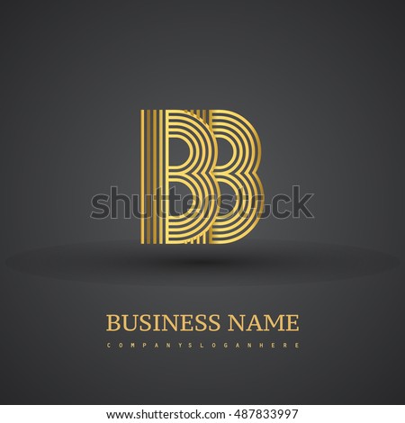 Elegant Initial Logo Bb Letter Gold Stock Vector 487833997 - Shutterstock