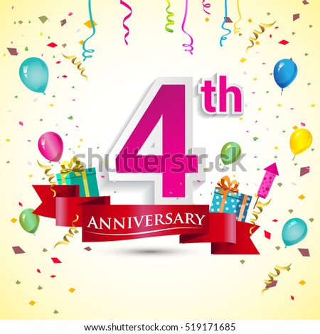 4th Anniversary Stock Images, Royalty-Free Images & Vectors | Shutterstock