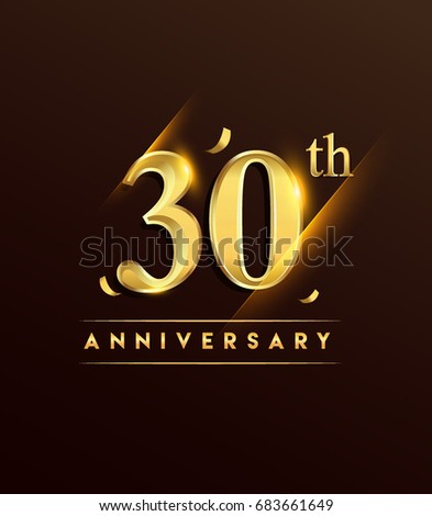 30th Golden Anniversary Logo Ring Red Stock Vector 441297607 - Shutterstock