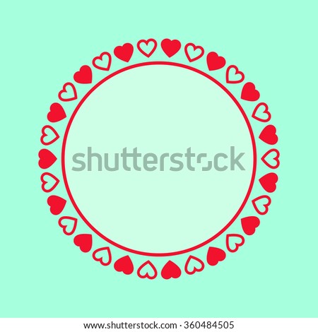 vector heart circle Set 360484898 Vector Geometric Stock Frames Hearts