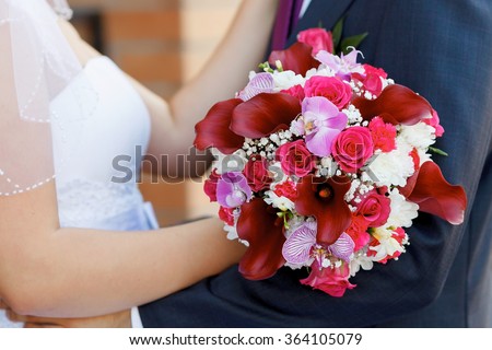 Beautiful Asian Bride Holds Bouquet 44