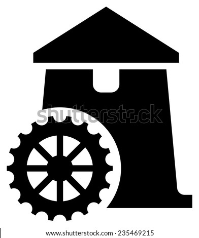 mill watermill water icon clipart vector waterwheel illustration shutterstock sign clipground