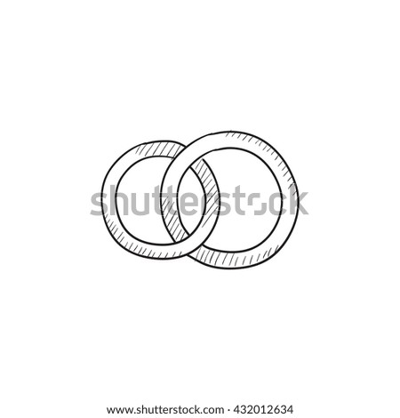 Wedding Rings Vector Sketch Icon Isolated Stock Vector 432012634