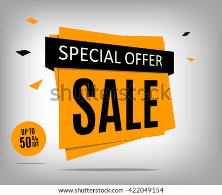 Download Sale Banner Design Yellow Special Offer Stock Vector 422049154 - Shutterstock