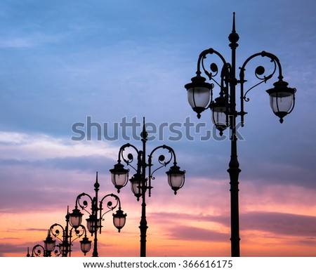 Group Traditional Street Lights Make Crazy Stock Photo 317626832 ...