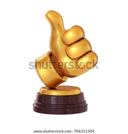 Gold Like Symbol Trophy On White Stock Illustration ... - 450 x 470 jpeg 24kB