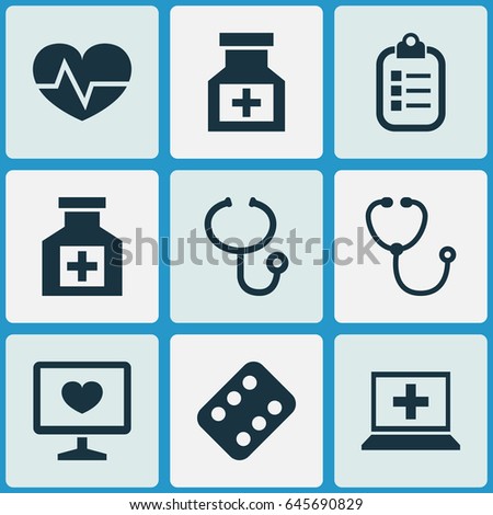 Medical Hospital Icons Stock Vector 53620849 - Shutterstock
