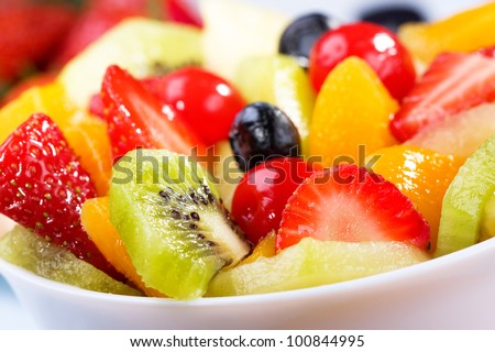 salad with fresh fruits and berries