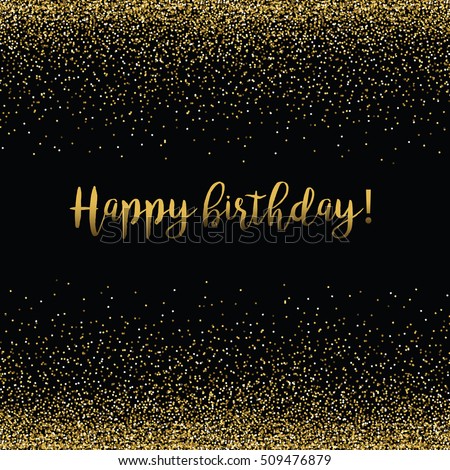 Gold Happy Birthday Calligraphy Stock Images, Royalty-Free Images ...