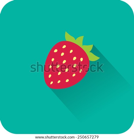 Strawberry icon. Flat design style modern vector illustration
