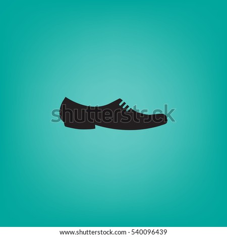 Flat icon. Men's footwear. Men's shoes.