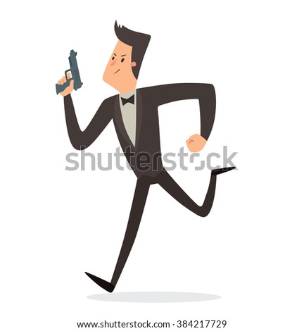 Cartoon Agent Gun Secret Stock Photos, Images, & Pictures | Shutterstock