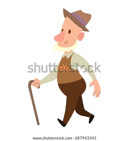 Old Man Walking Stock Images, Royalty-Free Images & Vectors | Shutterstock