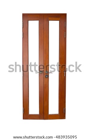 Classic Interior Front Wooden Doors Detailed Stock Vector 61748374