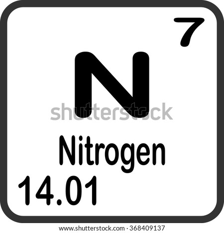 Periodic Table Elements Nitrogen Stock Vector 368409137 - Shutterstock