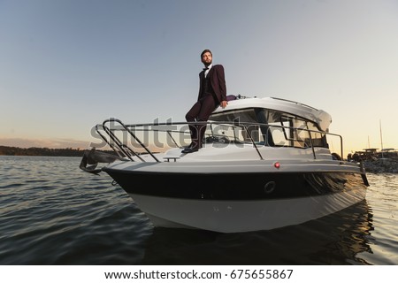 man on yacht