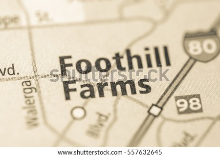stock photo foothill farms california usa 557632645