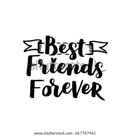 Vector Illustration Lettering About Friendship Day Stock Vector ...